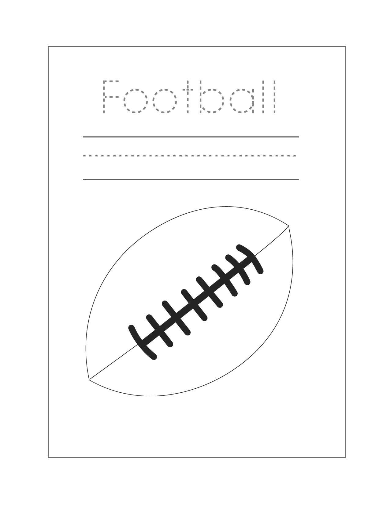 Football Spelling Coloring Worksheet