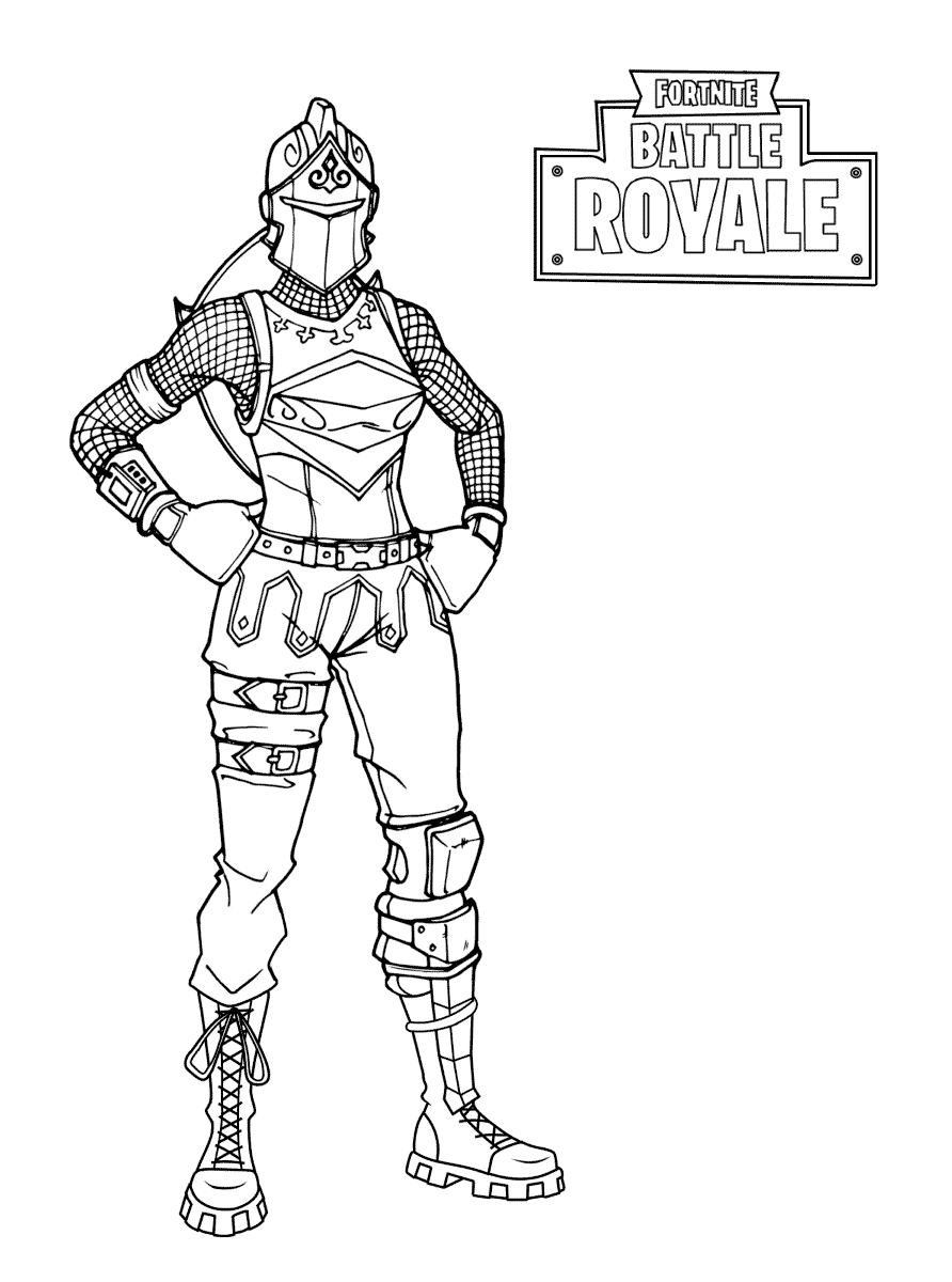Fortnite Female Knight Coloring Page