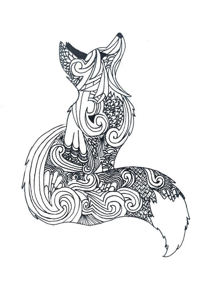 Fox Animal Coloring Pages For Adults