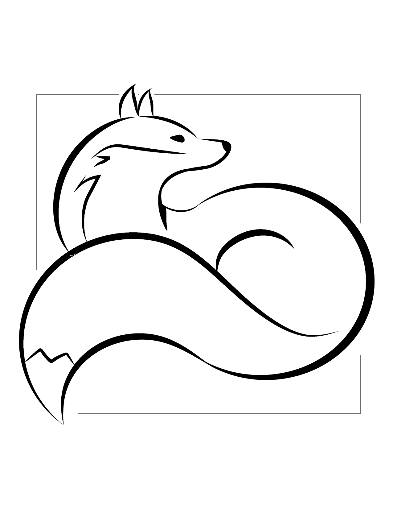 Fox Art Coloring Page