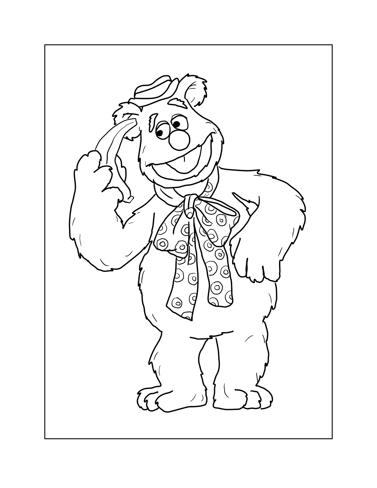 Fozzie Bear Banana Coloring Page