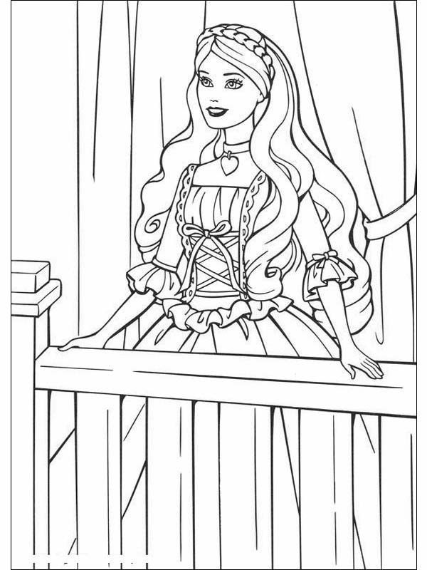 Free Barbie Princess Coloring Pages