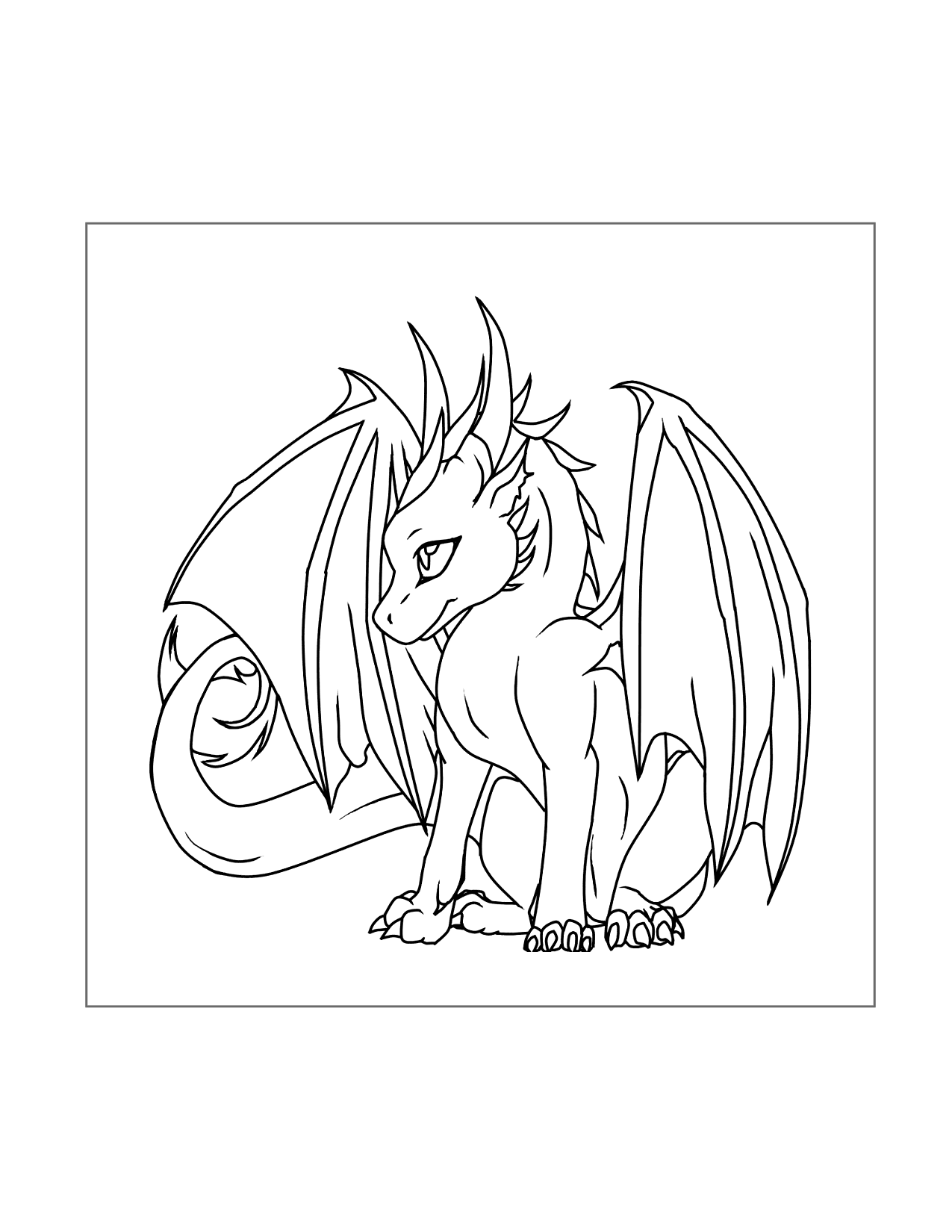 Free Cute Dragon Coloring Pages