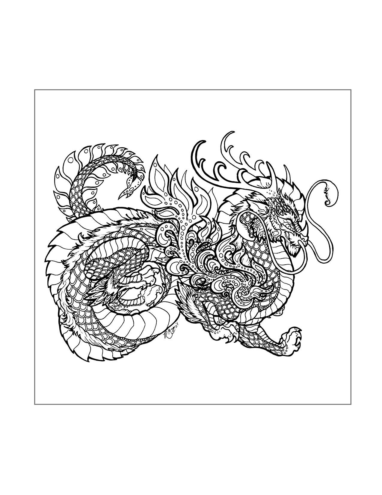 Free Dragon Coloring Pages
