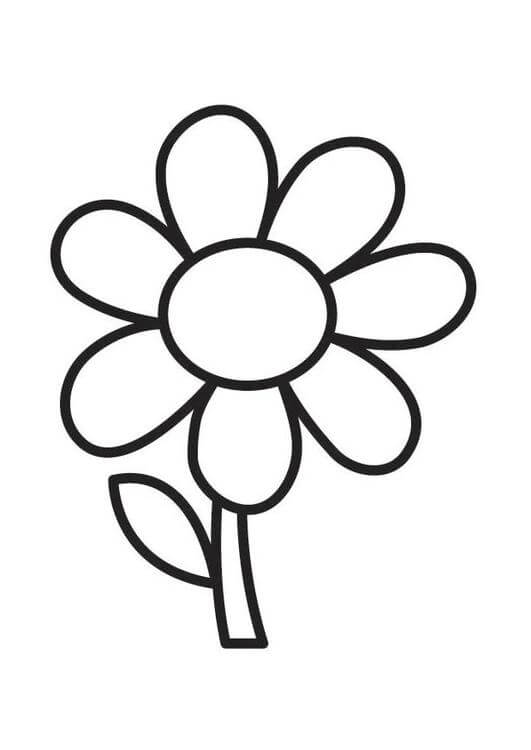 Free Easy Flower Coloring Pages