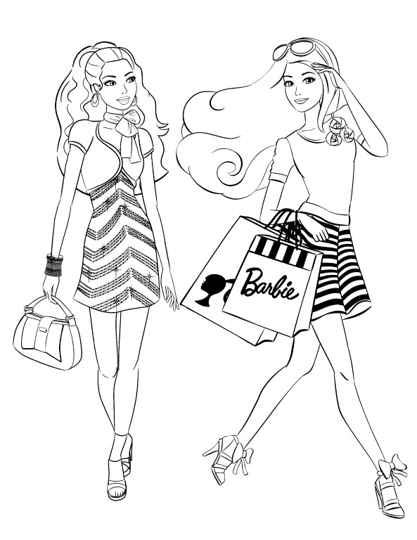 barbie sister coloring pages