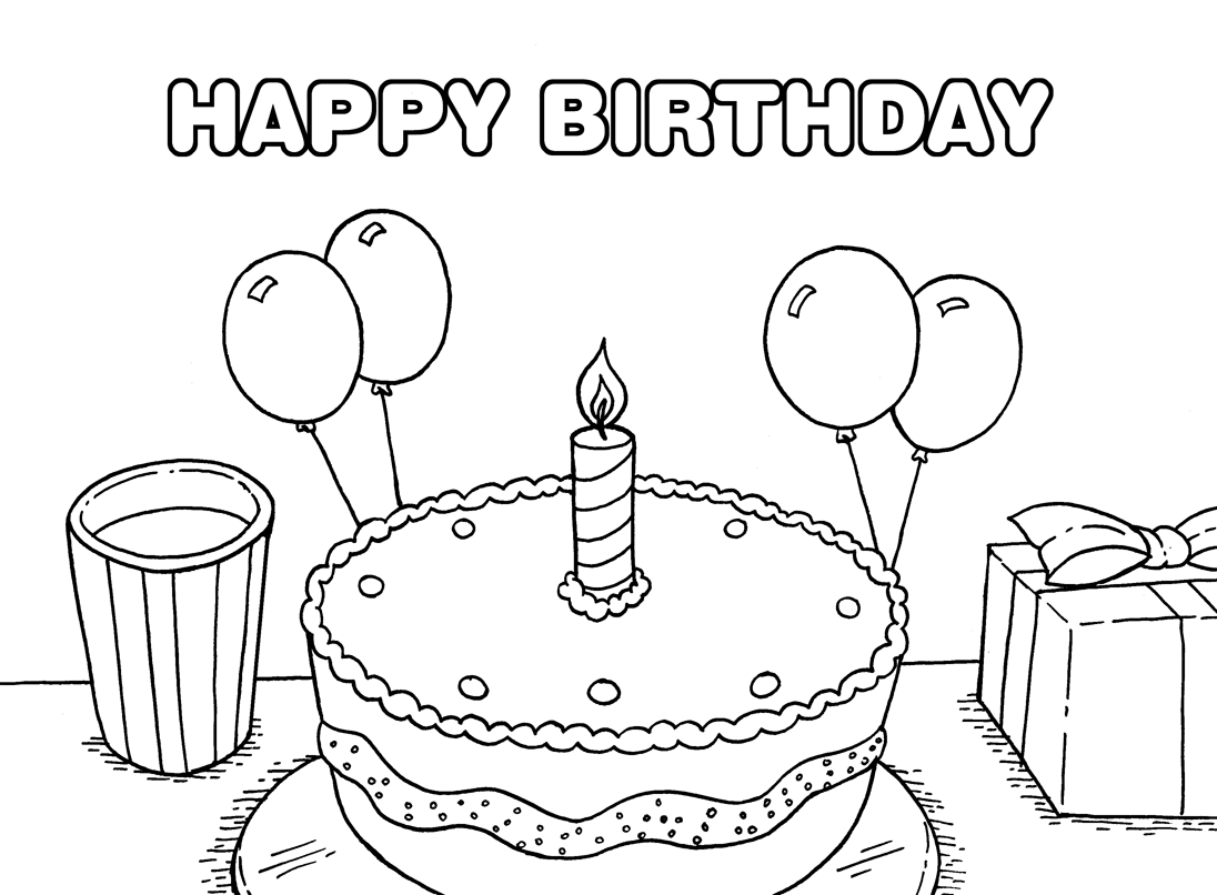 Happy Birthday Coloring Pages Printable Coloring Pages