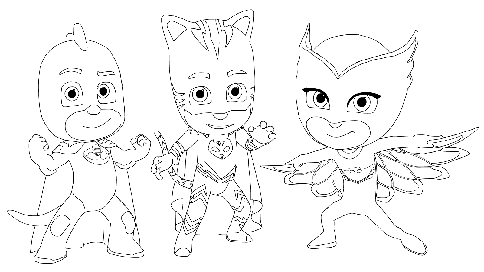 Free Pj Masks Coloring Pages