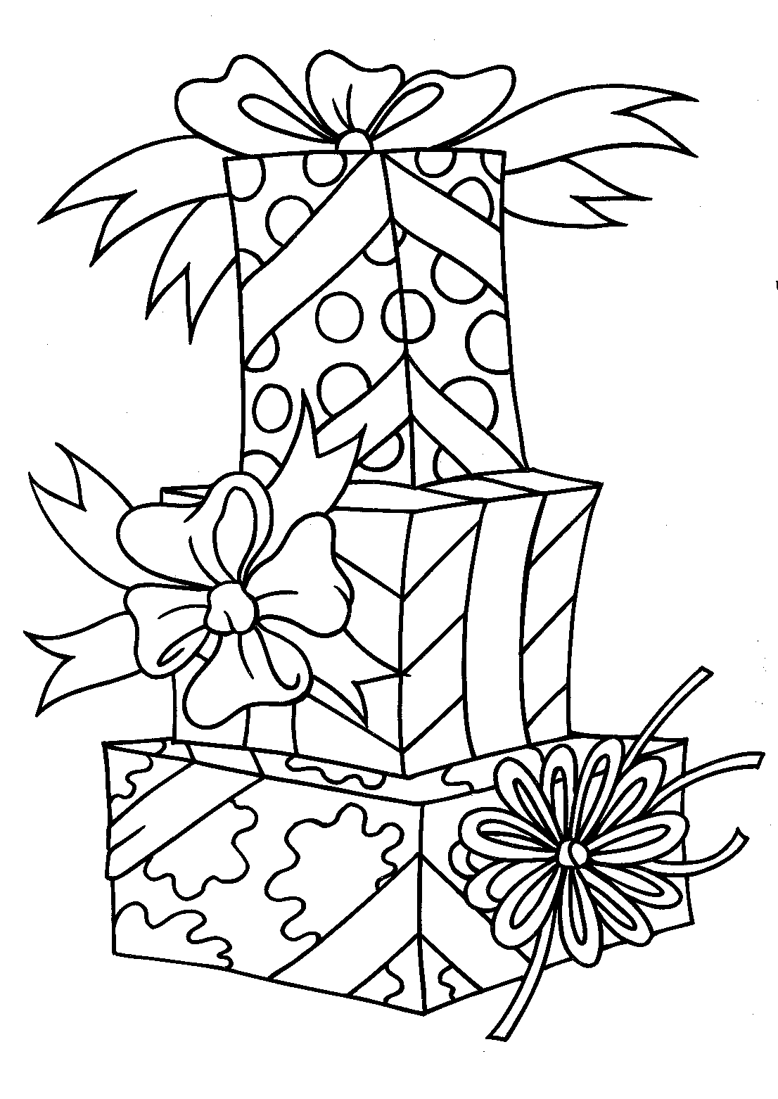 Free Presents Coloring Page Printable
