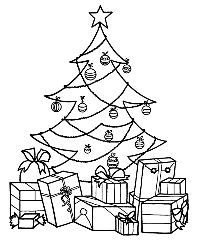 Free Presents Coloring Page to Print