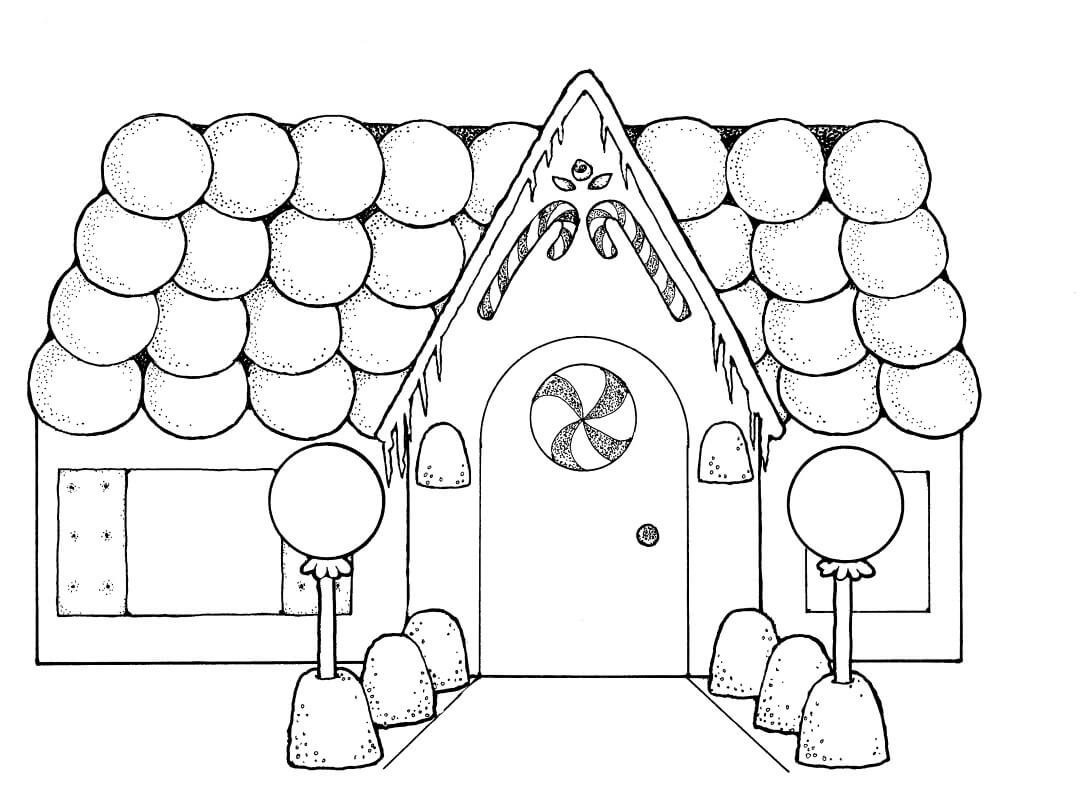 Free Printable Gingerbread House Coloring Pages