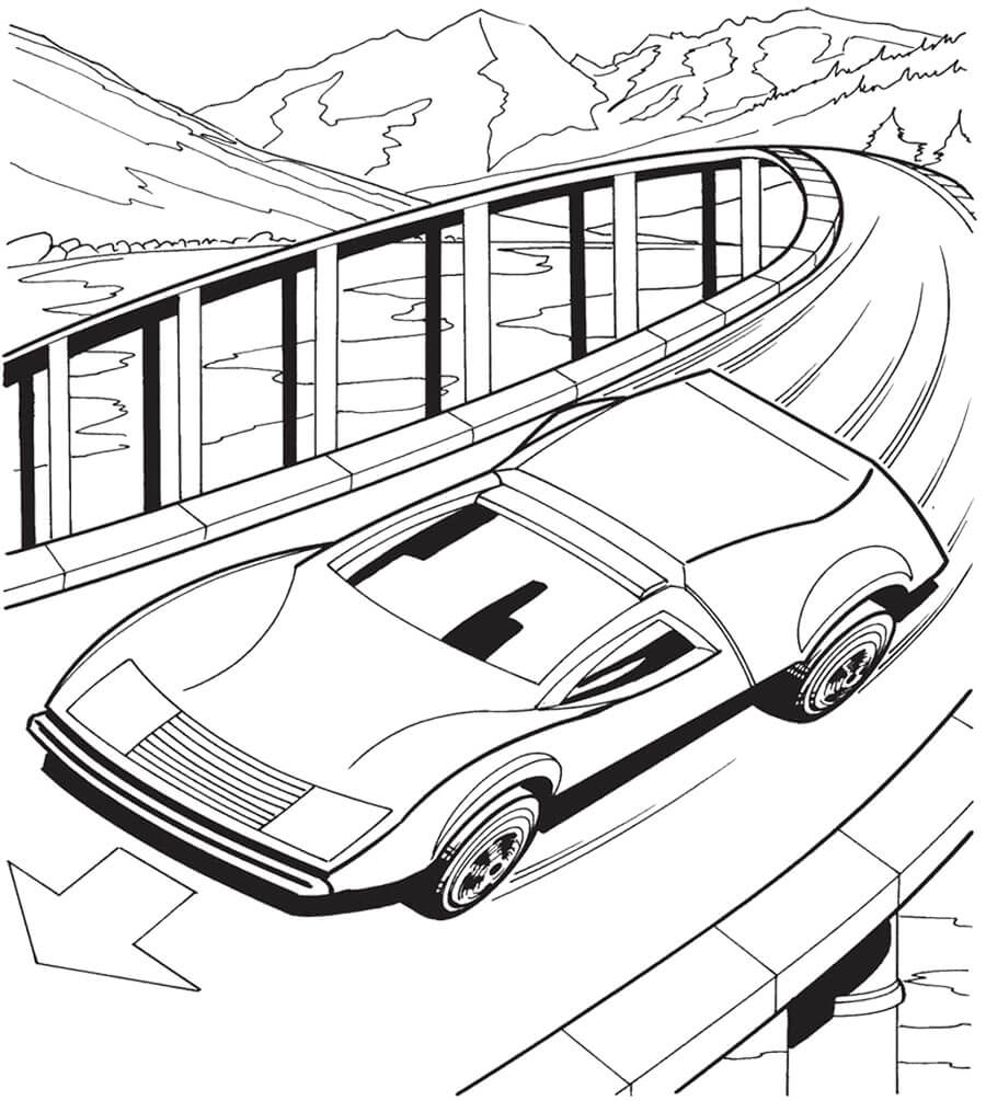 Free Sports Car Coloring Page
