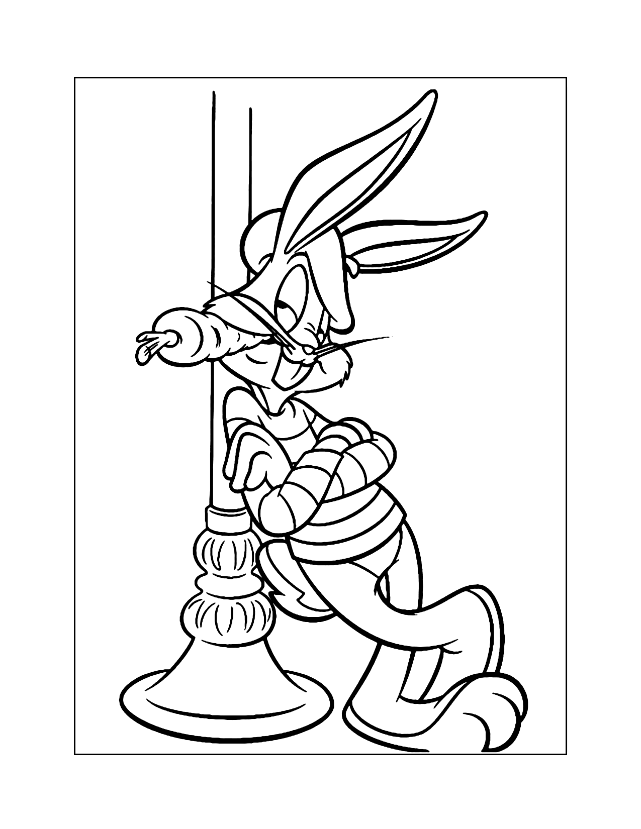 French Bugs Bunny Coloring Page