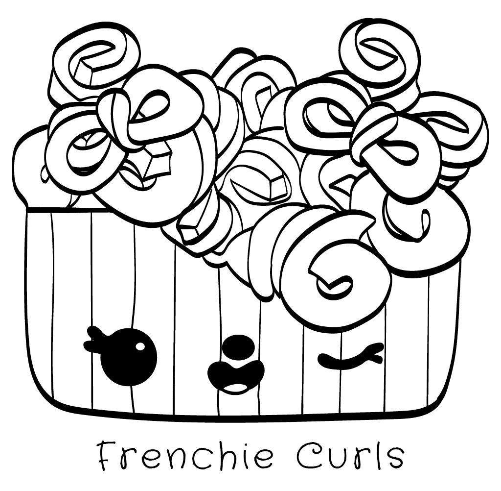 Frenchie Curls Num Noms Coloring Page