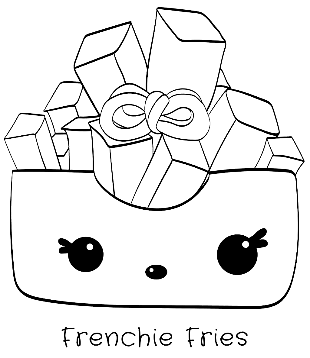 Frenchie Fries Num Noms Coloring Page