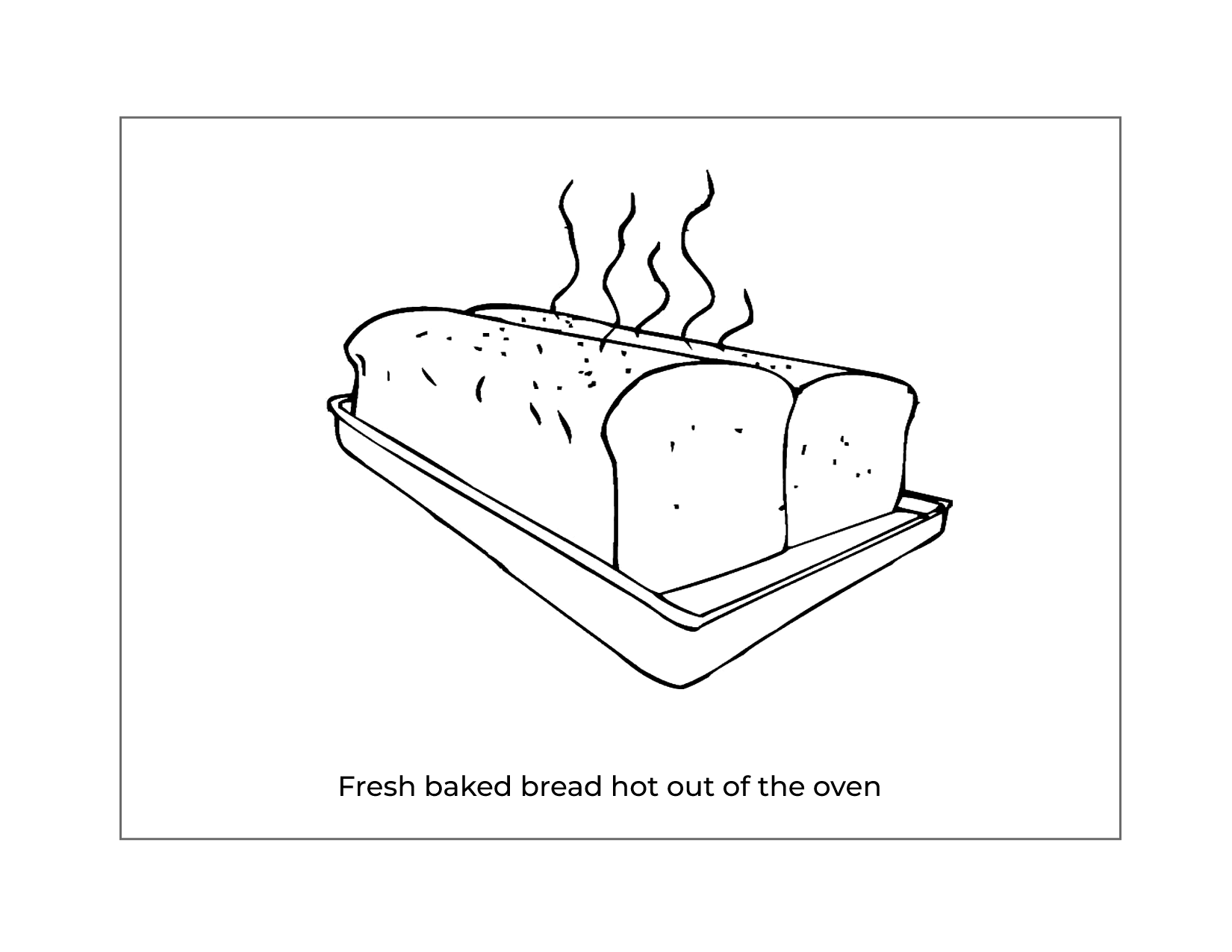 Fresh Baked Bread Coloring Sheet