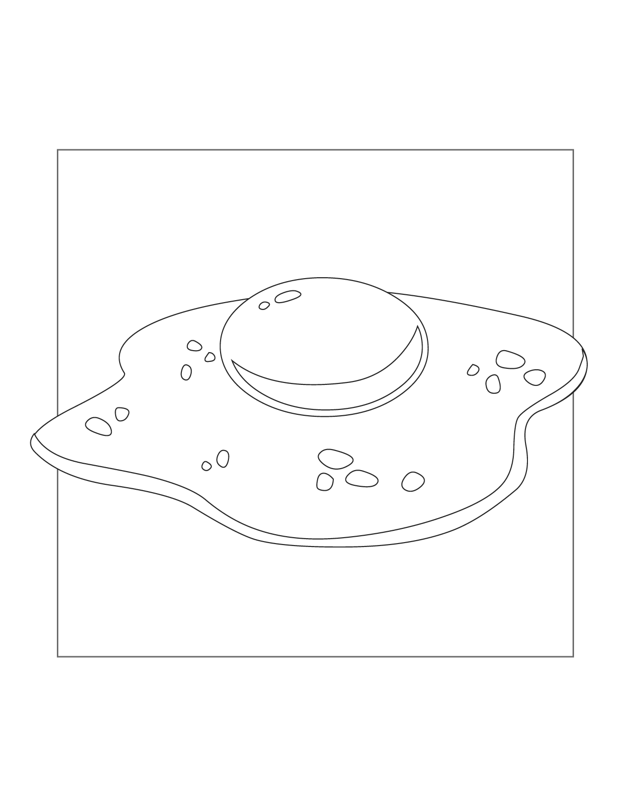 Fried Egg Coloring Page