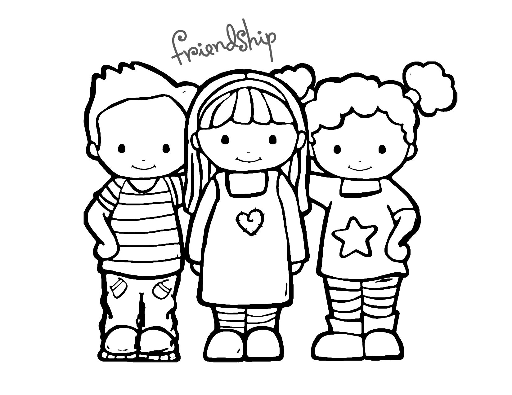 Friendship Coloring Page