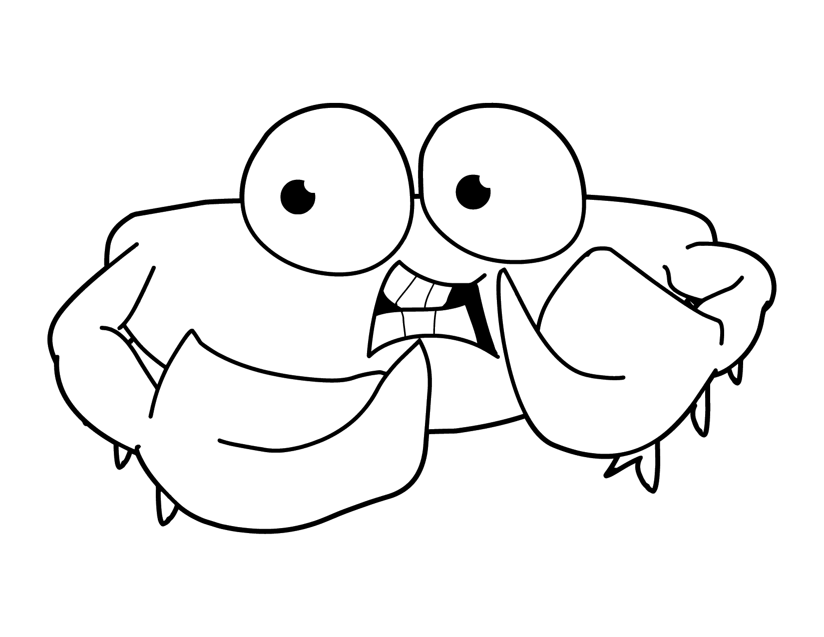 Frightened Crab Coloring Pages