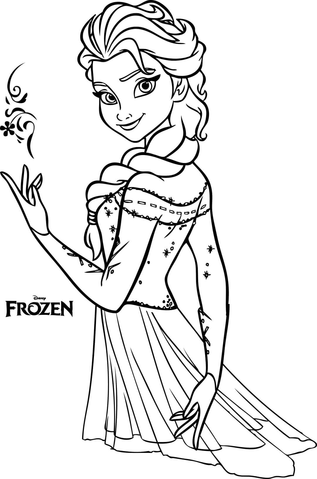 Frozen Elsa Coloring Page Printable