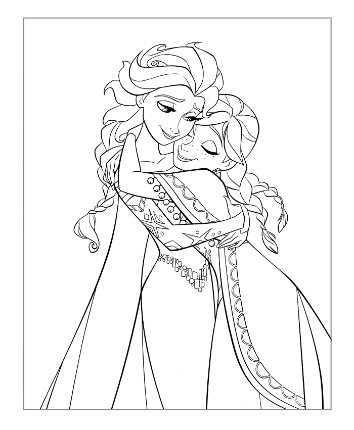 Frozen Coloring Pages Elsa And Anna