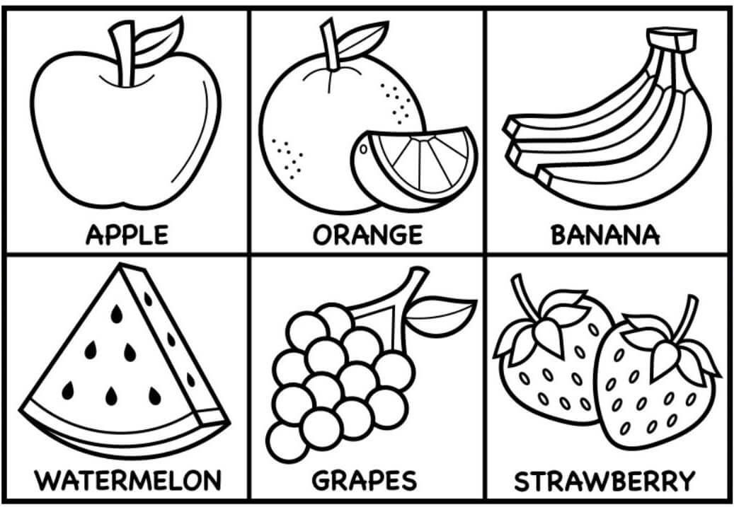 Fruit Coloring Chart