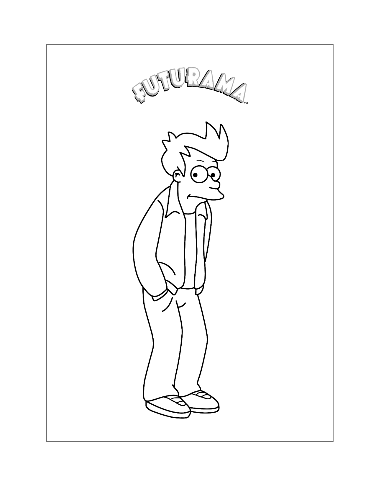 Fry Futurama Coloring Page