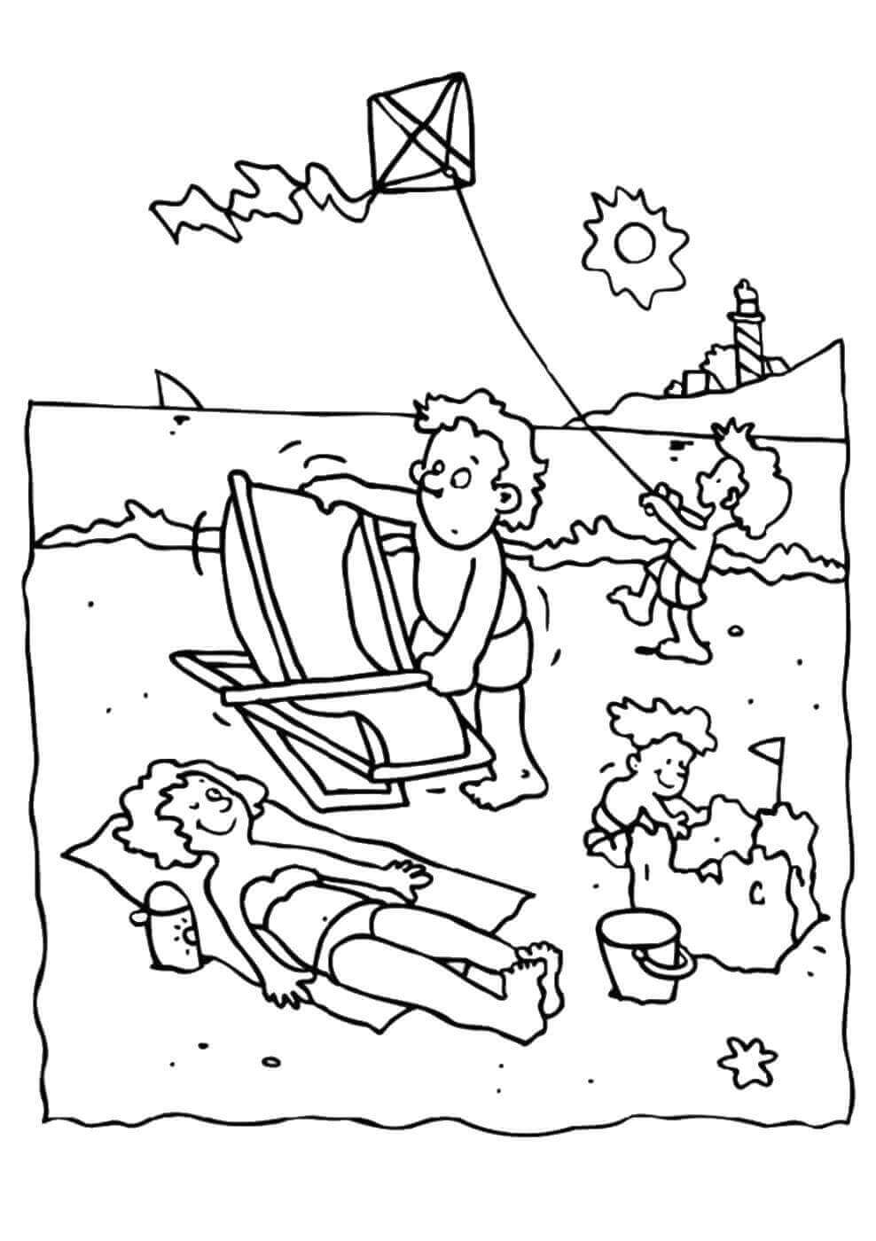 Fun Beach Coloring Pages