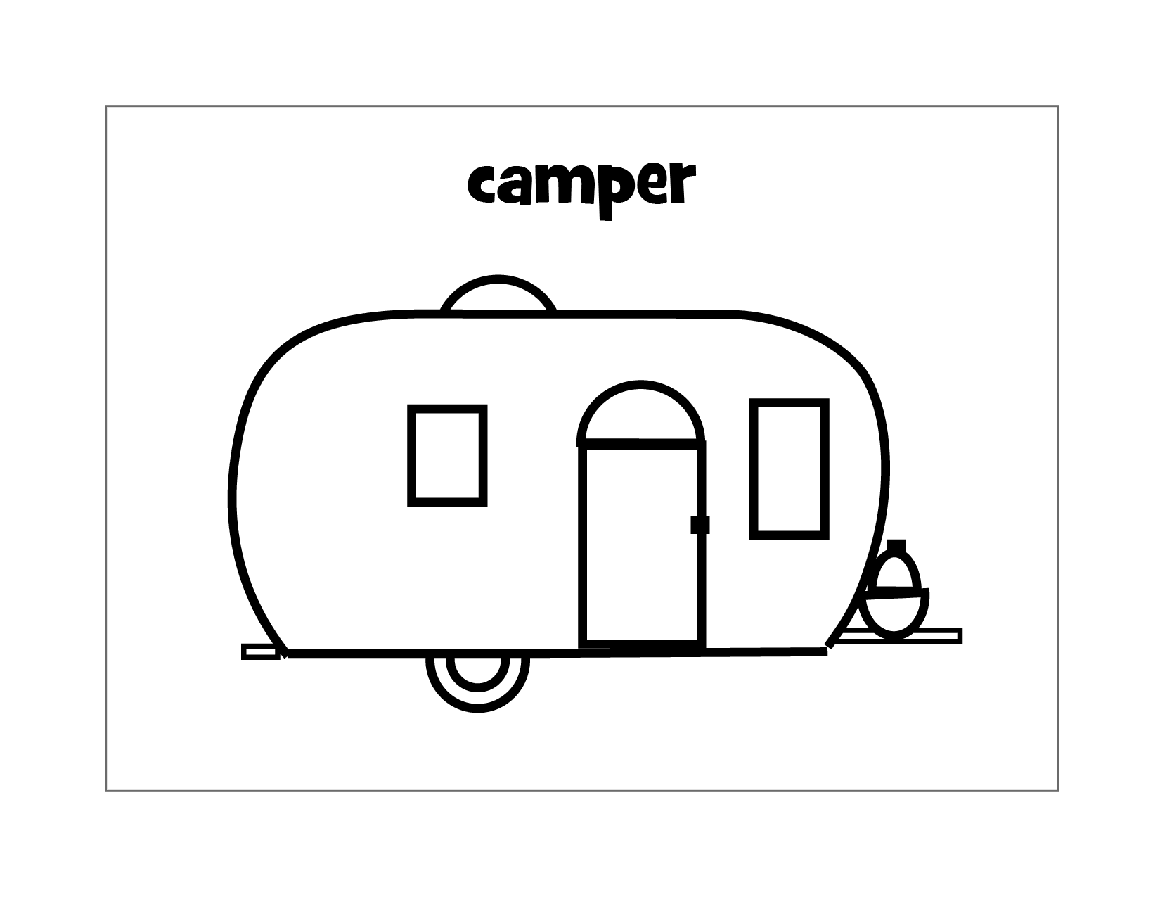 Fun Camper Coloring Page