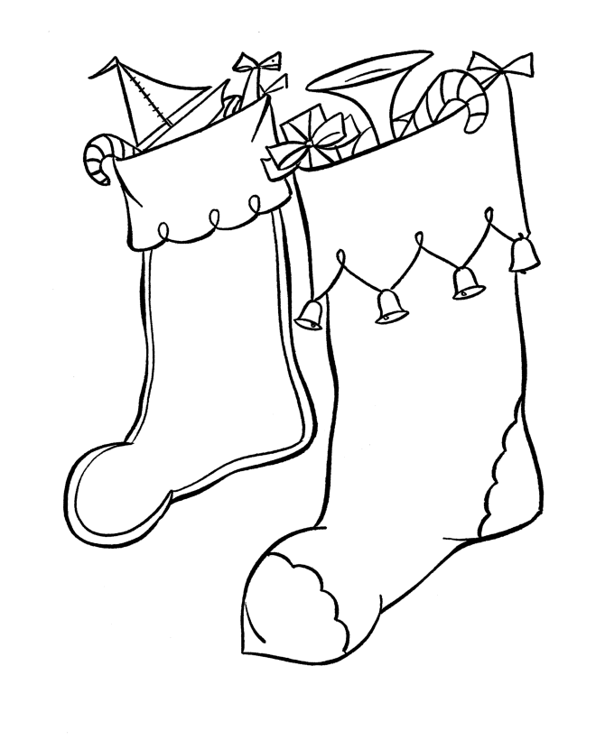 Fun Christmas Stocking Coloring Pages