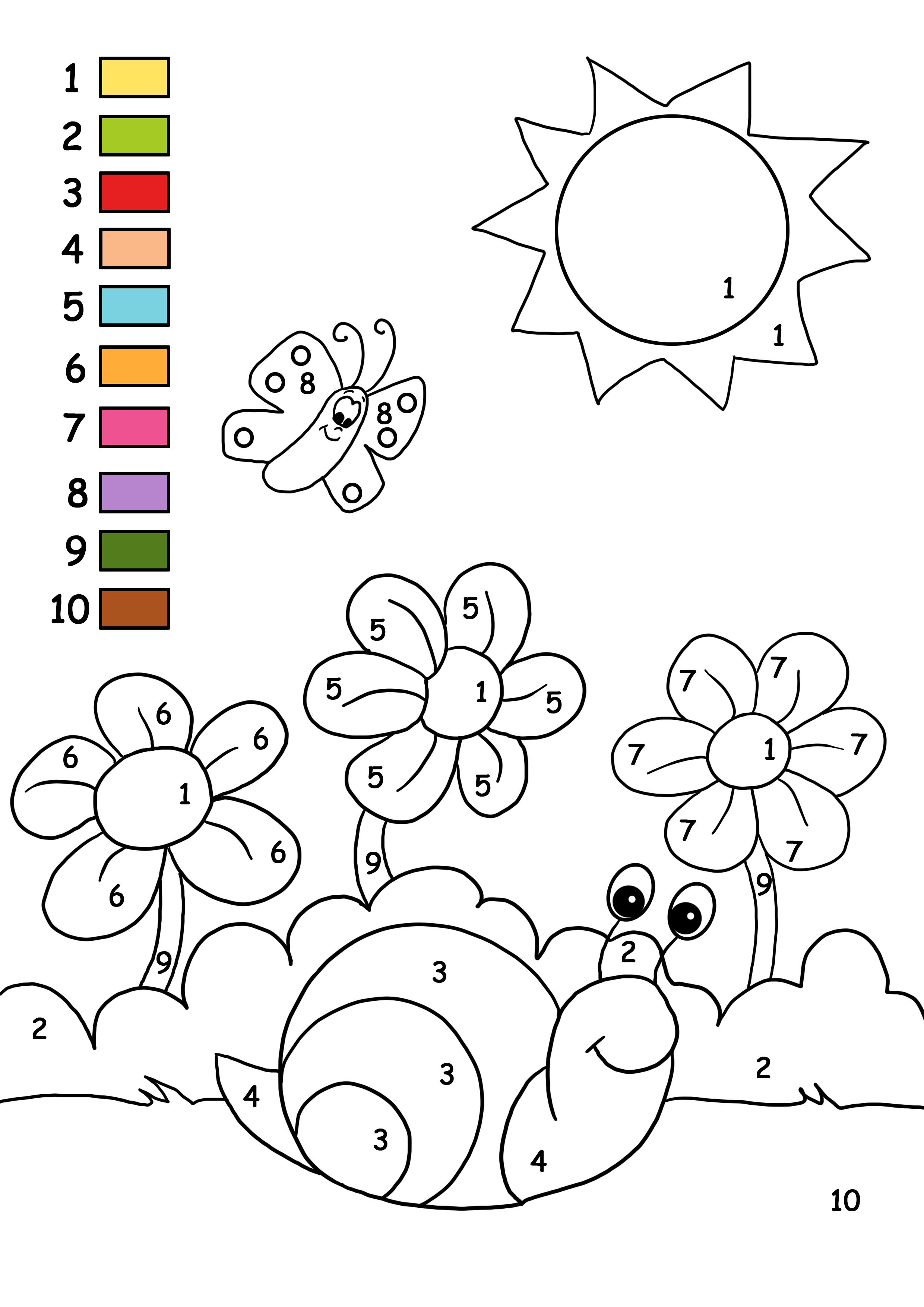 Fun Color by Number Printable Worksheet