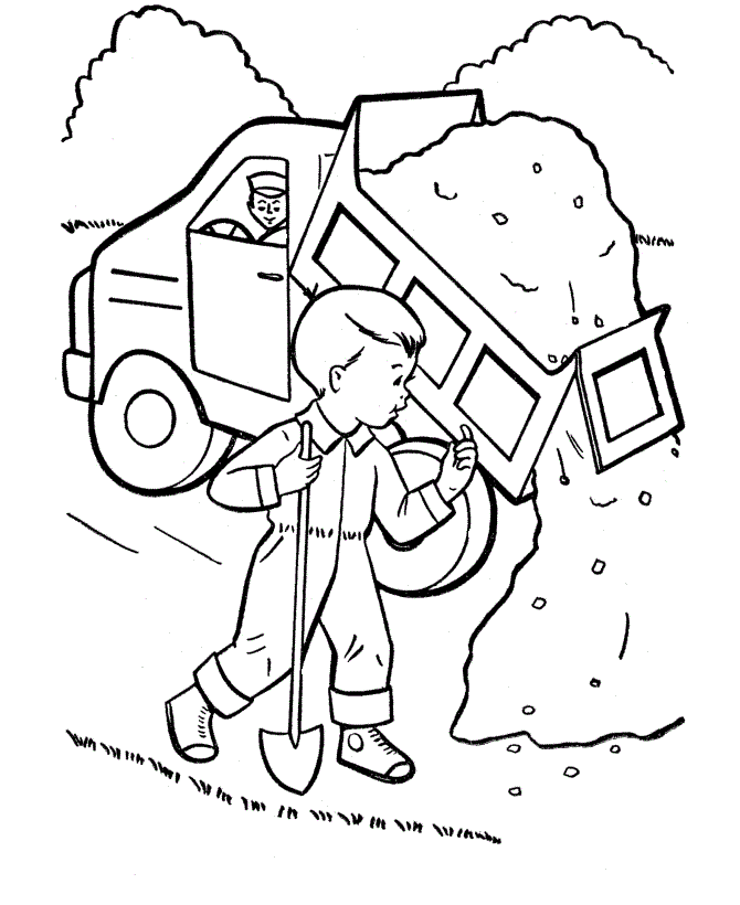 Fun Dump Truck Coloring Pages