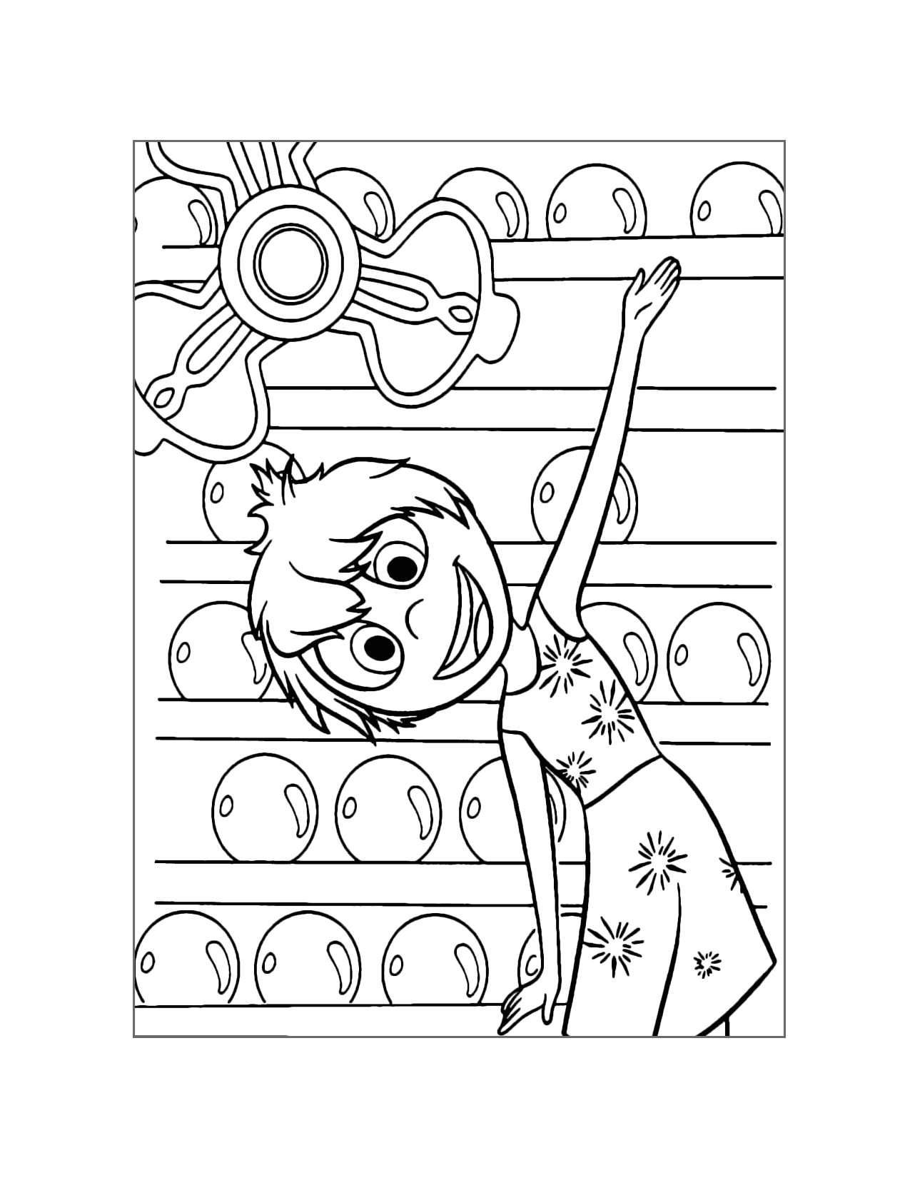 Fun Joy Inside Out Coloring Page