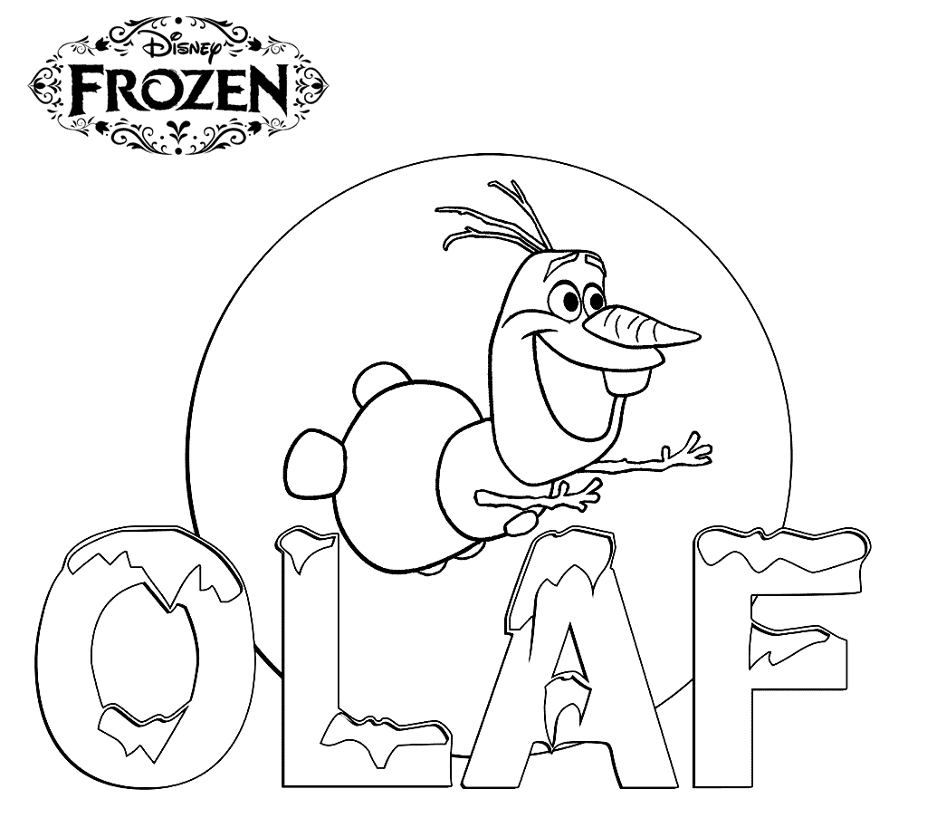 Fun Olaf Coloring Page