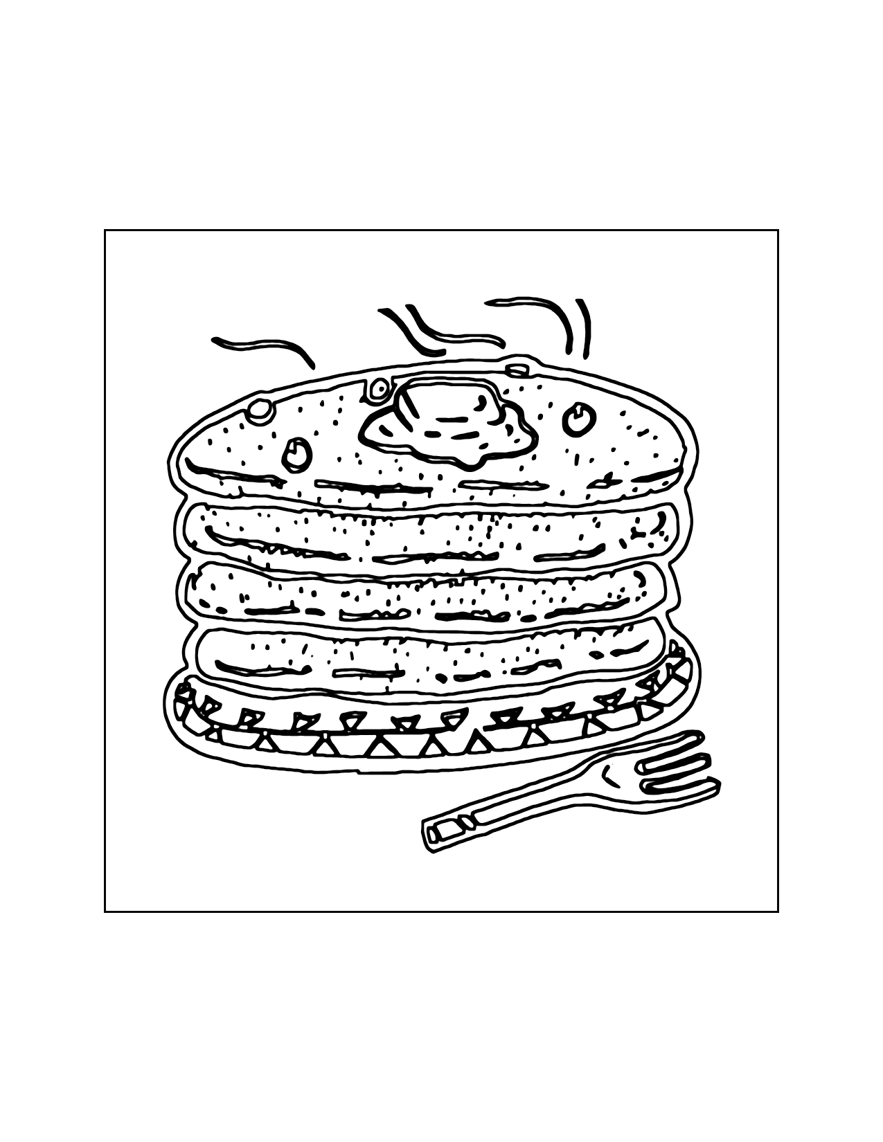 Fun Pancakes Coloring Page