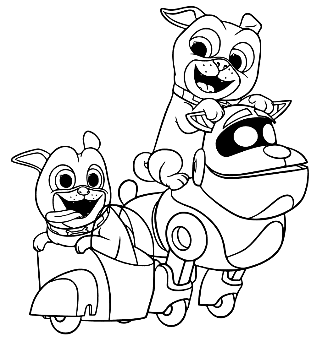 Fun Puppy Dog Pals Coloring Pages Coloring Rocks