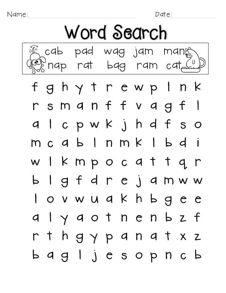 Fun Word Search For Kids