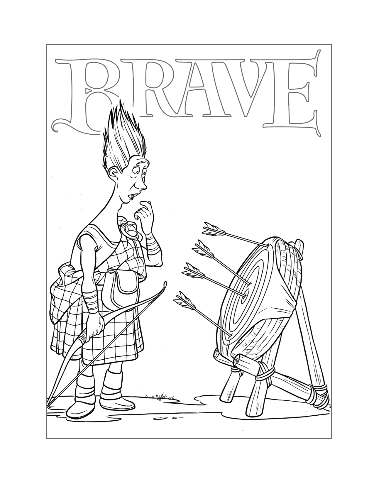 Funny Brave Coloring Pages
