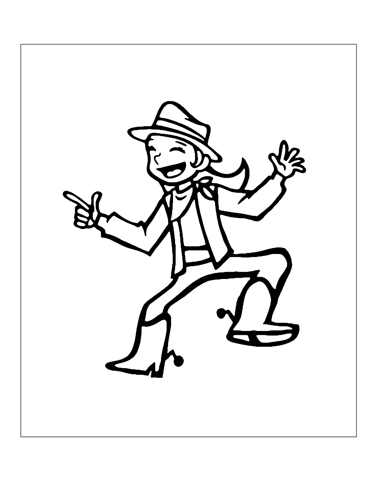 Funny Cowgirl Coloring Page