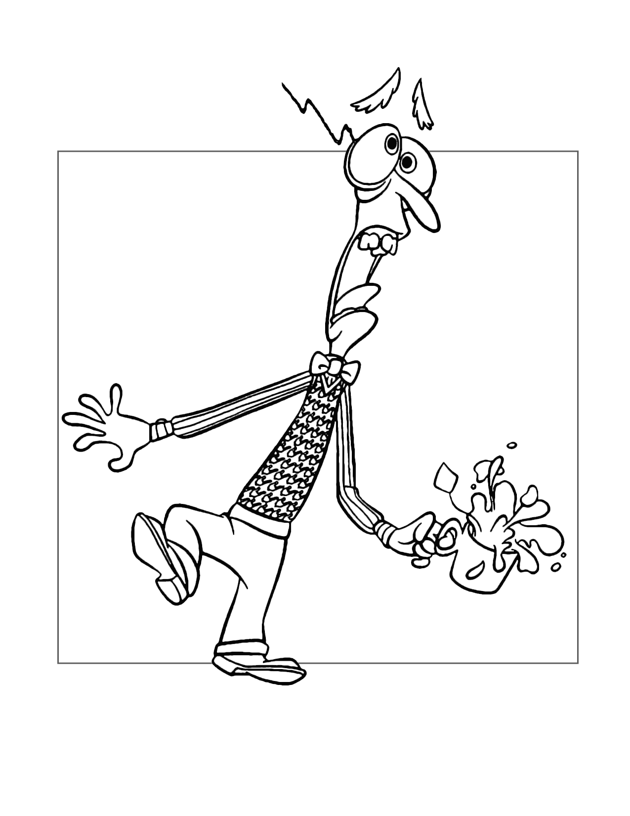 Funny Fear Inside Out Coloring Page