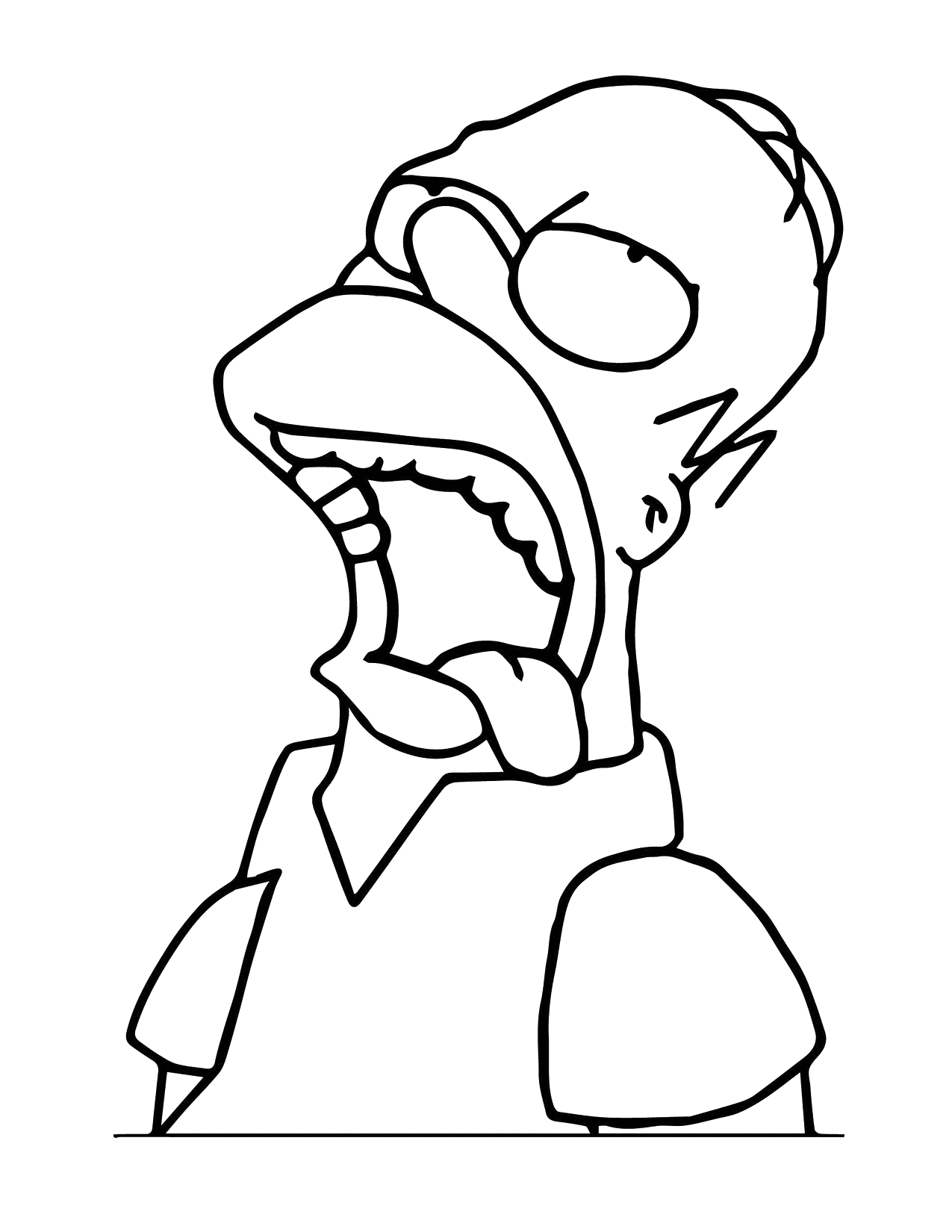 Funny Homer Simpson Coloring Page