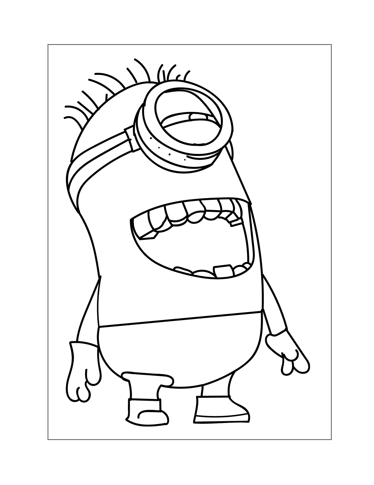 Funny Minion Coloring Page