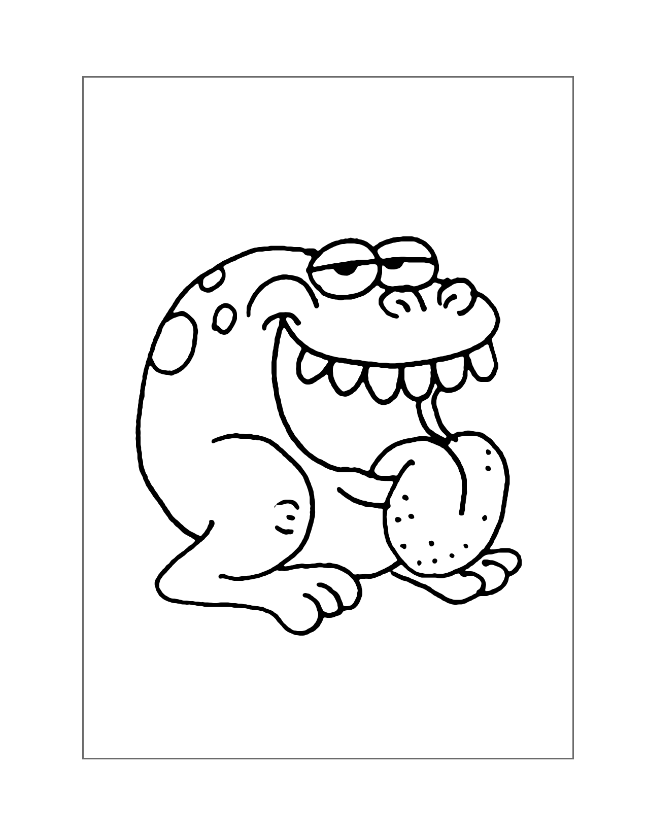 Funny Monster Coloring Page