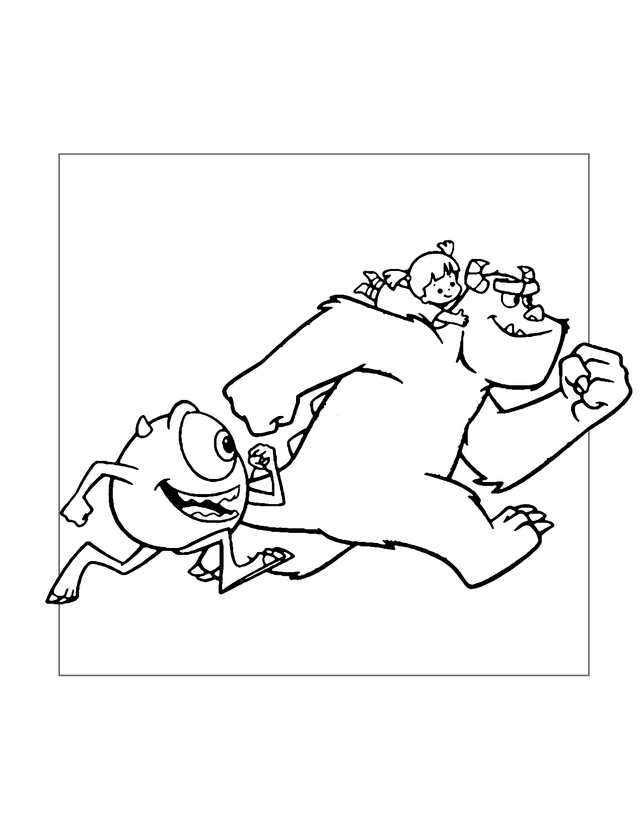 Funny Monsters Inc Coloring Pages