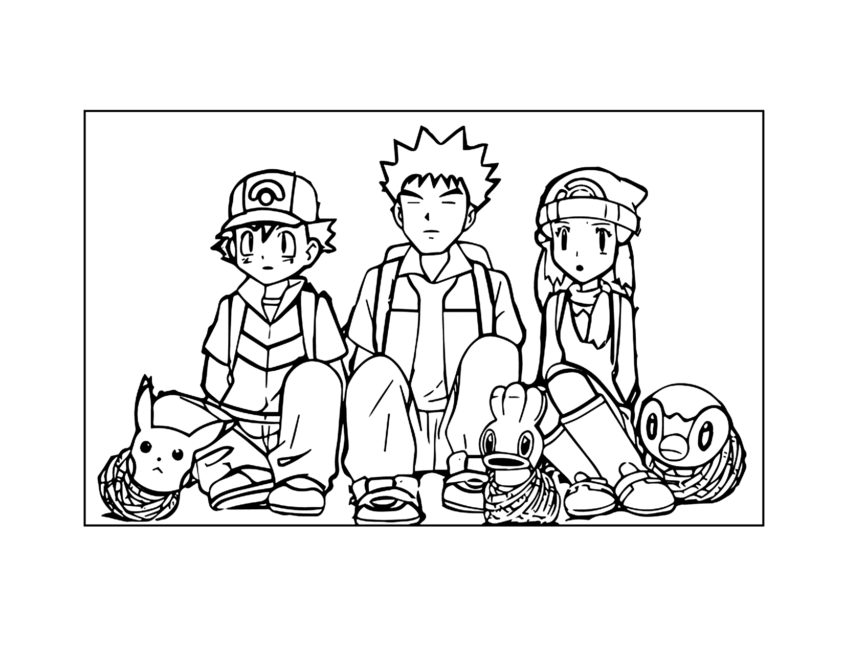 Funny Pokemon Characters Coloring Pages