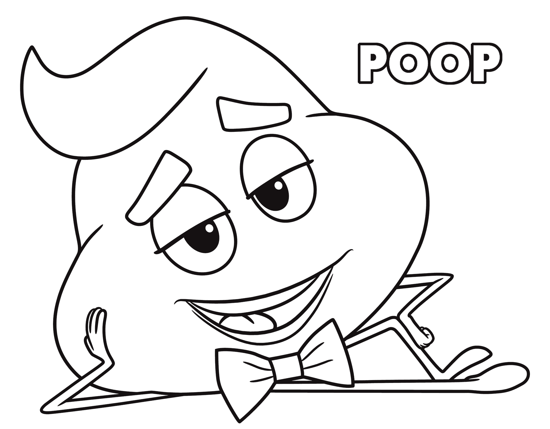 Funny Poop Emoji Coloring Page