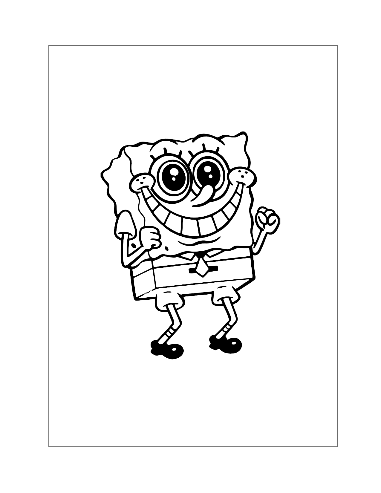 Funny Spongebob Coloring Page