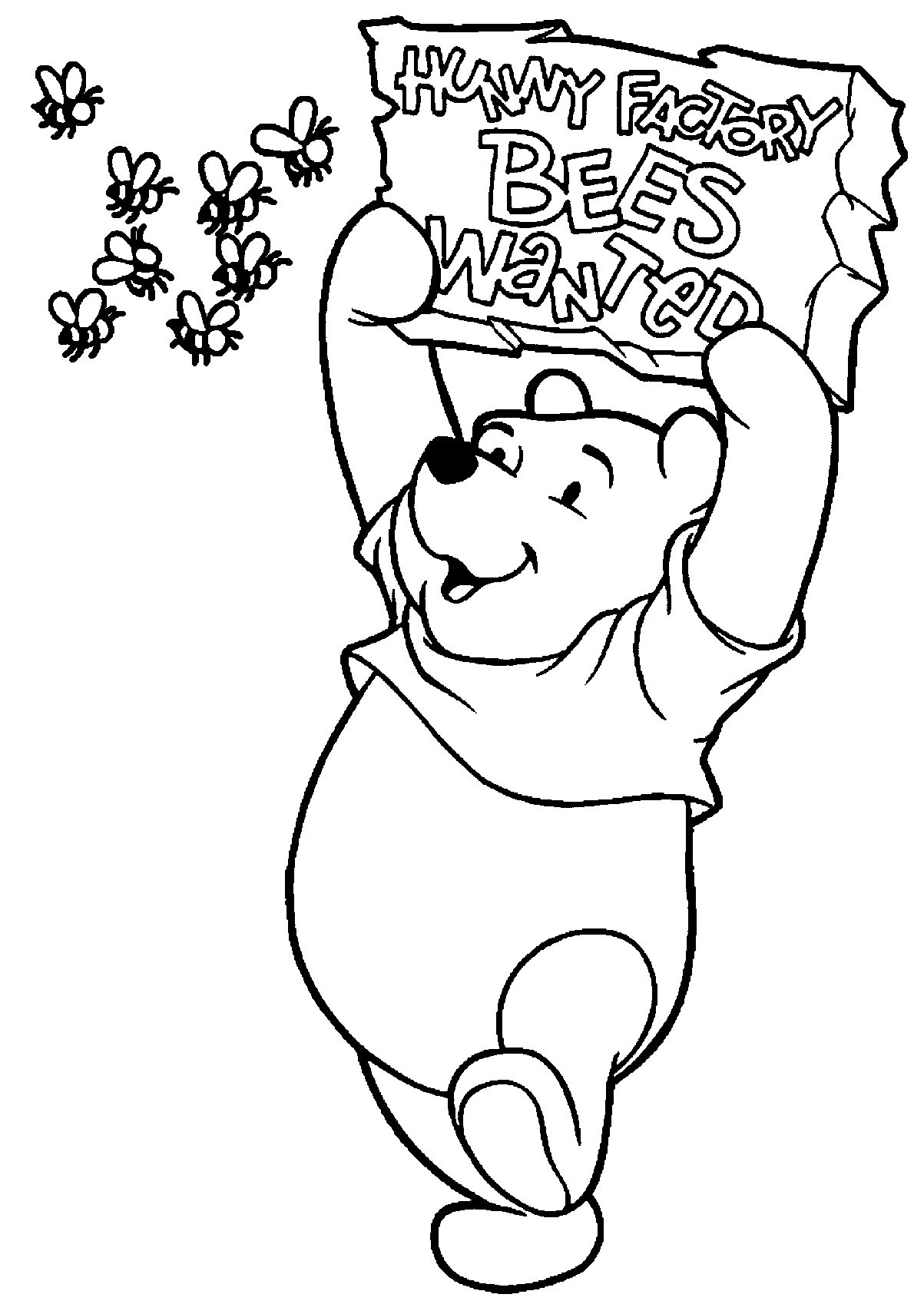 Funny Winnie The Pooh Coloring Pages