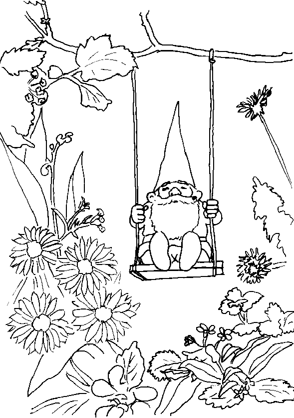 Garden Gnome Coloring Page