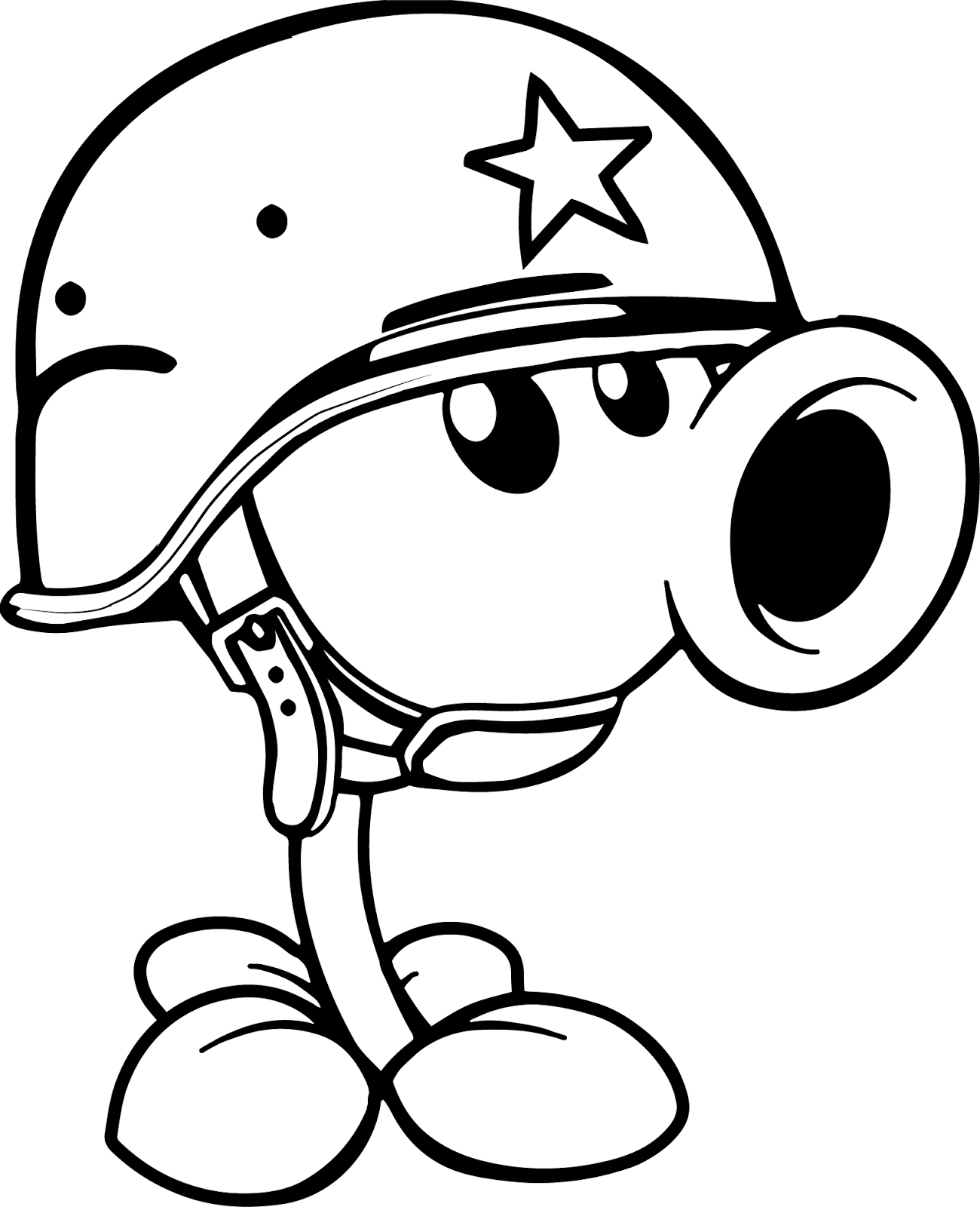 Gatling Pea Plants Vs Zombies Coloring Pages